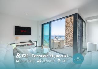 Duplex - Terrasse vue mer & Jacuzzi - Parking - DU - Eza - 0
