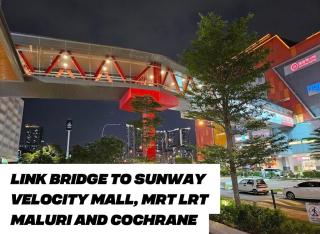 Sunway Velocity Homestay 5pax Apartement 2R1B Link Bridge To Sunway Velocity Mall MRT LRT Maluri & Cochrane City Sky View Kuala Lumpur 802 - 5