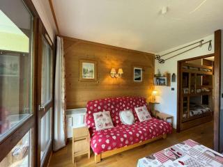 Studio cosy rez de chaussée 4 pers. près des pistes, équipé avec terrasse et parking. - FR-1-733-84 - Crest-Voland - 0