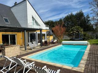 Villa récente 4 chambres, piscine chauffée à Bavent - FR-1-487-380 - Bavent - 0