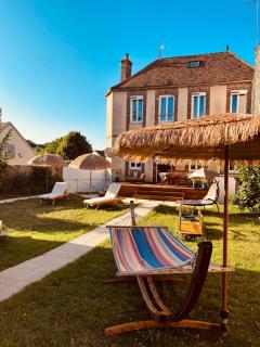 Villa Fontaine avec piscine intérieur chauffée-Maison de campagne Familiale -idéal Vacances ou Séjour Professionnel -3 chambres-Bureau séparé -Lit Bébé - Parking Facile & Gratuit - Fontaine-la-Gaillarde - 9