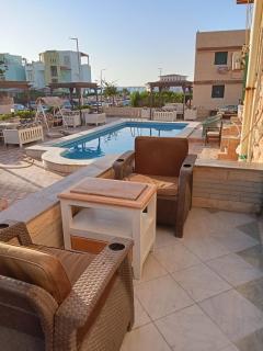 studio 1 or 2 1bed room sea view by the pool green beach v114 - El Alamein - 1