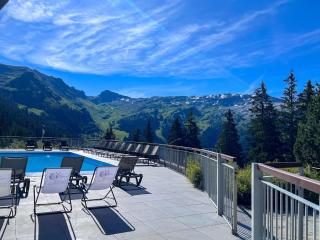 Residence Terrasses Eos, T2 48m2 Sud, Vue Montagne, avec Cheminee, Parking, Piscine - Flaine - 3