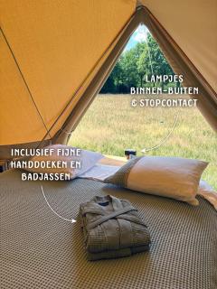 Boutique tent bij Laaken op Zand unieke plek in het groen met luxe bed - Vorden - 5