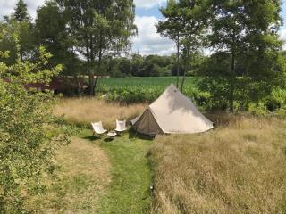 Boutique tent bij Laaken op Zand unieke plek in het groen met luxe bed - 0