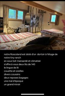 Tiny Gîte le Roscoland à La Marc'Quize, avec dortoir mansardé, piscine partagée à débordement en extérieur, bain nordique à 38 degrés en prestation supplément sur réservation horaire anticipée 1 place de parking sous réservation horaire anticipée - Mouxy - 9