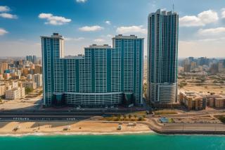 Luxury Ajman Sunrise 2BD Stay with sea view & Pool - 8