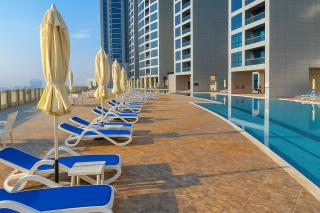 Luxury Ajman Sunrise 2BD Stay with sea view & Pool - 7