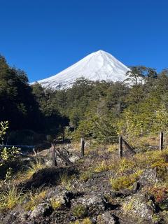 Cabaña nieve, tinaja y vista al volcan - Curacautín - 7