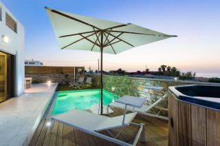 Elegant Rethymno Villa Villa Doma 2 Bedrooms Beach Front Private Outdoor Swimming Pool And Hot Tub Pigianos Kampos - Pigianos Kampos - 4