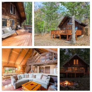 Log Cabin w Loft, Hot Tub, Deck, Fire Pit, & WiFi - Great Cacapon - 0