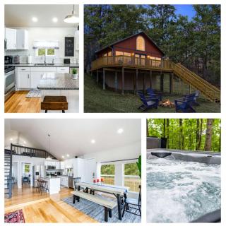 Loft Cabin w, Hot Tub, Fire Pit, Huge Deck & WiFi! - 0