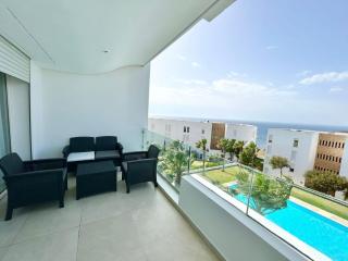 Ocean & Pool View Flat - 2 Bedrooms & Terrace - Tanger - 7