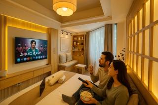 Japandi Style Studio for Couples with Netflix, Karaoke & Boardgames - San Fernando - 0
