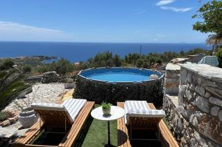 Pool, king bed, sea views, romantic shower for two - Mesochórion - 9