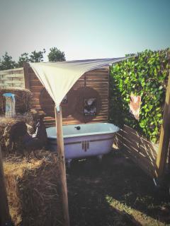 Lodge esprit brocante et sa baignoire balnéo extérieure - Lapalisse - 0