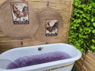 Lodge esprit brocante et sa baignoire balnéo extérieure - Lapalisse - 6