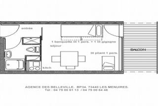 Résidence Dorons - Studio lumineux · Centre station · Balcon MAE-3414 - Les Menuires - 9