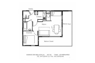 Résidence Bellevue - Appartement lumineux · Au pieds des pistes · Balcon MAE-3484 - Les Menuires - 9