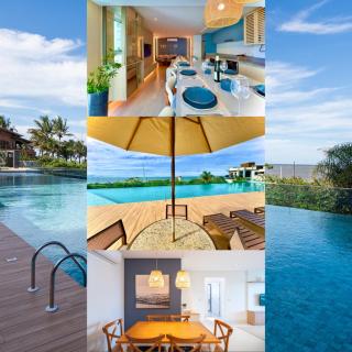 Aptos Pé na Areia Vista Mar Condomínio Resort Completo com Piscina borda Infinita, Beach Tennis, Academia, Sala de Jogos, Brinquedoteca, Playground e Portaria 24H 3 Quartos com Ar-Condicionado, Churrasqueira Privativa Reserve Agora e Viva essa Experiência - 0
