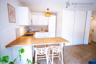 BNB TOULOUSE - Le Chic Castel'nid - Clim - Parking - Terrasse - WiFi - 7