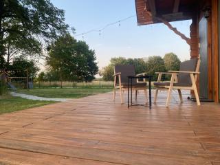 Poleskie zacisze, domek czapla na wyłączność, kominek, balia,sauna - - 4