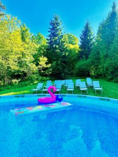 Leśna Sielanka domek z jacuzzi w lesie pod Górą Szczebel RELAX I SPORT - Lubień - 9