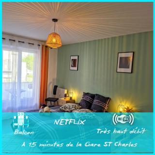 Le Letizia-Wifi-Netflix-Parking-Balcon-Belle de mai Urban NestConciergerie - 0