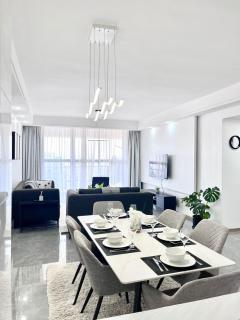 beautifully elegant furnished three bedroom apartment with swimming pool fully equipped gym ample parking space children playground and relaxing rooftop with breathtaking views - Nairobi - 0