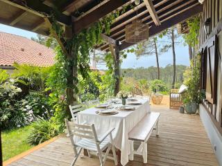 Villa Hau'Oli, 4 chambres, spacieuse, piscine privée, grand jardin fleuri vue golf et 8min à pied de la plage - Moliets-et-Maa - 6