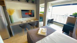 Piscina, academia, AC ,cama Queen|Brazilian Corner - São Paulo - 2