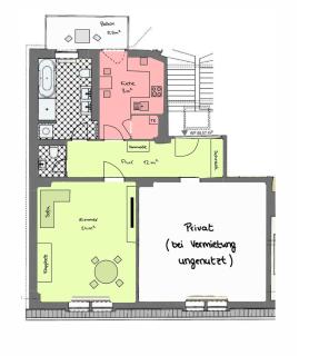 Apartment im Paulusviertel mit Balkon und Fahrrädern 58 qm - Halle an der Saale - 4