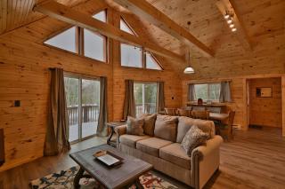 NEW ! Lake front Lookout Log Cabin! Private Lake ! - White Haven - 3