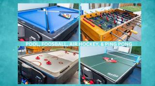 Ultimate Game Room Oasis for 12 - Private Patio - BBQ - 2 Kings - 6 TVs - Full-Body Massage Chair - 9