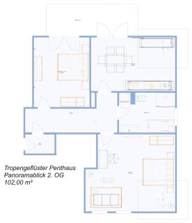 Tropengeflüster Penthouse in Hof, Whirlpool, Balkon, Webergrill, Digital Checkin, Parkplatz, Wlan330Mbit - Hof - 4