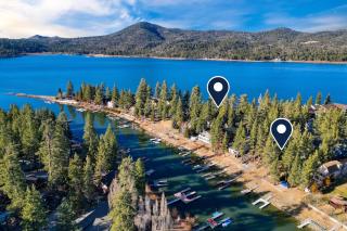 Sleeps 23 2 Lakefront Homes Private DockBeach Hot Tub Fire Pit Deck Views - Big Bear Lake - 7