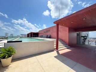 Departamento Nuevo 1Hab con Alberca Gym AC Wifi - Cancún - 3