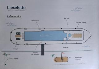 8 Personen Hausboot mit Hot Tub, Sauna, Kaminofen, Klimaanlage, Lounge, Sonnendeck und Garten mit Buddelschiff direkt hinterm Deich in Otterndorf - 3