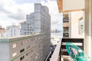 Vista Mar, Pé na Areia, Ar Condicionado e Garagem - São Vicente - 3