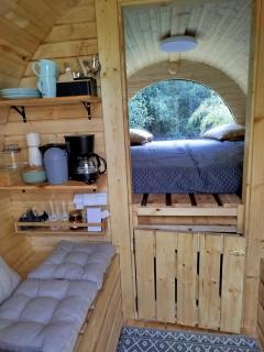 Schlaffass Natursee-Chalet mit Sanitärfass - Twist - 3