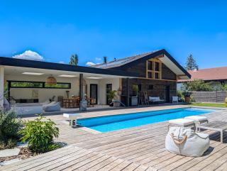 Villa contemporaine avec piscine, vues panoramiques lac & montagnes, climatisation - Talloires - 9