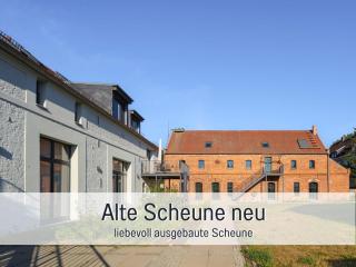 Landloft Linum - Ausgebaute Scheune mit Aussicht, Naturpool, Kamin, Sauna, Luxusausbau, handverlesene MidCentury Möbel & Kunst - 7