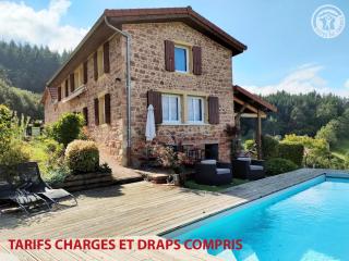 Maison de campagne avec piscine, spa et jeux extérieurs dans le Haut Beaujolais - FR-1-496-247 - Belmont-de-la-Loire - 0