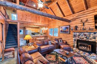 Spacious Log Cabin Retreat with Game Room & Hot Tub Near Island Park, Idaho - 2