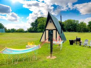Rustic A-Frame Glamper near Nashville with Memory Foam Beds, Fire Pit & Country Breakfast - 0