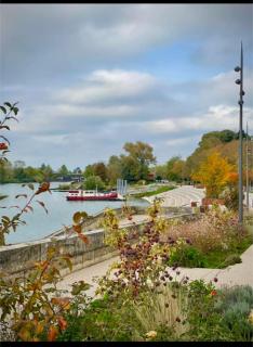 Maison de ville, local à vélo, cour, bord de Saône - 1