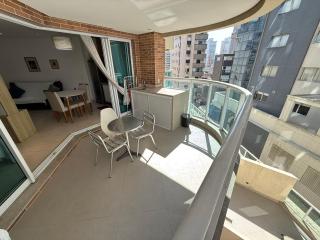 Flat Estanconfor Santos na Quadra da Praia com Vista do Mar - 3