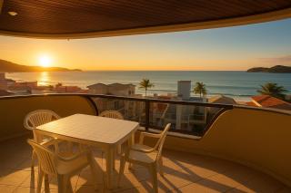 1090 Apartamento com linda vista para o mar , de frente para Avenida de Bombinhas. - 0