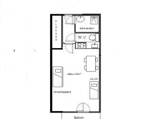 Studio lumineux 2* pour 3 pers, proche remontées, balcon - FR-1-840-16 - 2