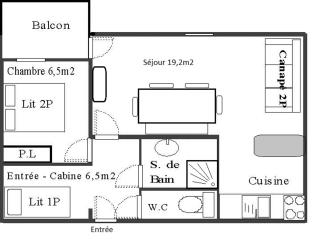 Appartement 2 pièces avec balcon et wifi, proche pistes - 4 pers. - FR-1-840-46 - 2